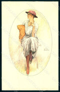 Artist Signed Terzi Glamour Fashion Lady Mode serie 187-5 postcard HR1237 – fronte