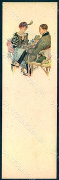 Artist Signed Pickuick Fashion Lady Mode Man serie 254 postcard HR1243 – fronte