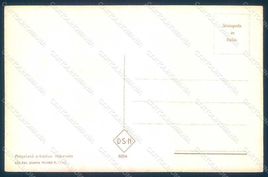 Artist Signed Minos Gazzera Lady Cupid Lucky Charm serie 6004 postcard HR1255 – retro