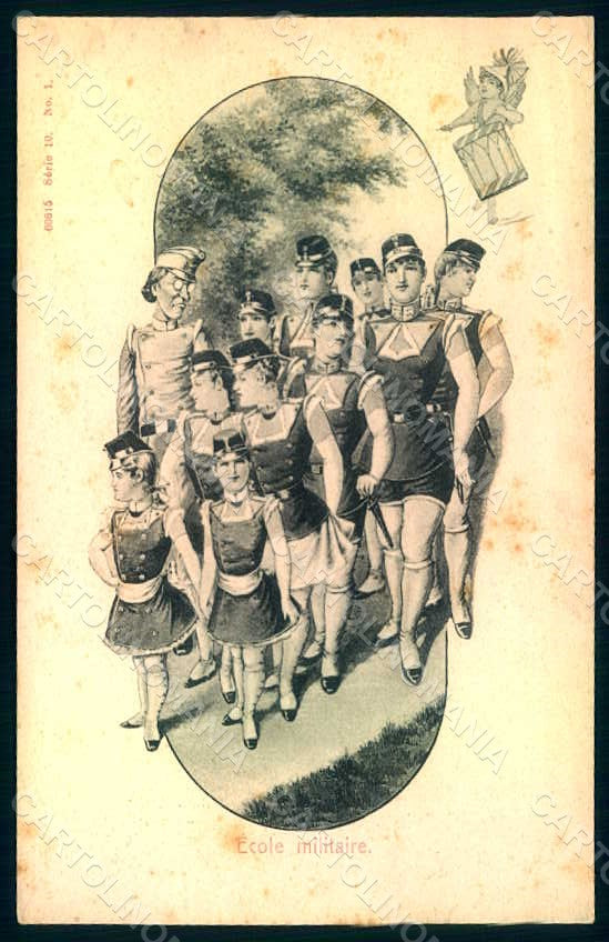 Artist Signed Risque Lady Military Comic Ecole Militaire serie 10-1 pc HR1283 – fronte