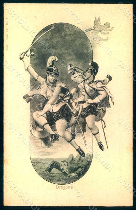 Artist Signed Risque Lady Military Comic Dragons serie 10-7 pc HR1288 – fronte