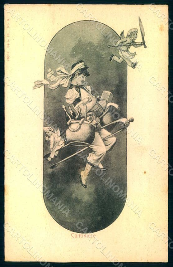 Artist Signed Risque Lady Military Comic Cantiniere serie 10-9 pc HR1290 – fronte