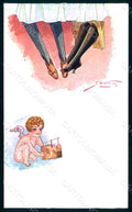 Artist Signed Gexey Lady Socks Shoes Dance Cupid serie 3697 postcard HR1294 – fronte
