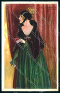 Artist Signed Mauzan Glamour Fashion Lady Mode serie 278-5 postcard HR1318 – fronte
