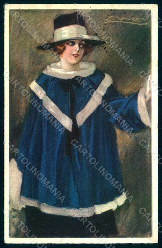 Artist Signed Mauzan Glamour Lady 44 Reg. Fanteria serie 278-2 postcard HR1319 – fronte