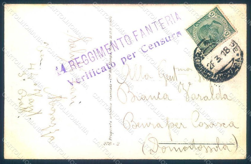 Artist Signed Mauzan Glamour Lady 44 Reg. Fanteria serie 278-2 postcard HR1319 – retro