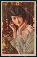 Artist Signed Mauzan Glamour Lady serie 106-4 postcard HR1332 – fronte