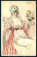Artist Signed Mauzan Lady Cupid Perfume serie 3-3 postcard HR1347 – fronte