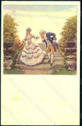 Artist Signed Cenni E. Lady Romantic Couple serie 966-4 postcard HR1354 – fronte
