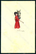 Artist Signed Bompard Glamour Sidesaddle Lady Horse serie 556M-4 postcard HR1375 – fronte