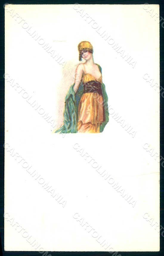 Artist Signed Bompard Glamour Fashion Lady Mode serie 532-3 postcard HR1376 – fronte