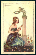 Artist Signed Busi Lady Cudid Eros serie 535-2 SMALL REPAIRE pc HR1391 – fronte