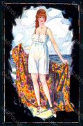 Artist Signed Di Leodud Fashion Lady Mode Bathing Beauty serie 109-4 pc HR1407 – fronte