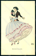 Artist Signed Leo Rauth Lady Man Couple Dance Walzer serie 31 postcard HR1432 – fronte