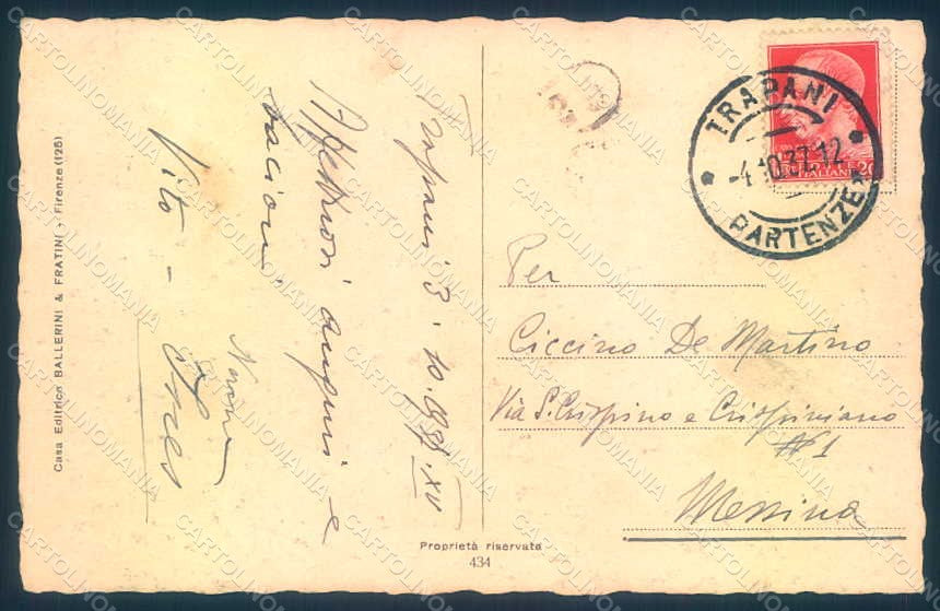 Artist Signed Anichini Lady Romantic Couple Ballerini 434 postcard HR1438 – retro