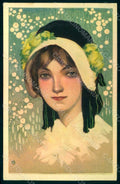 Artist Signed M Glamour Fashion Lady Mode serie 140-5 postcard HR1443 – fronte
