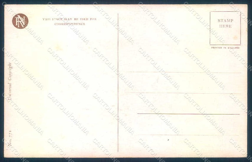 Artist Signed Fisher H. Lady Baby Inspiration Reinthal 771 postcard HR1451 – retro