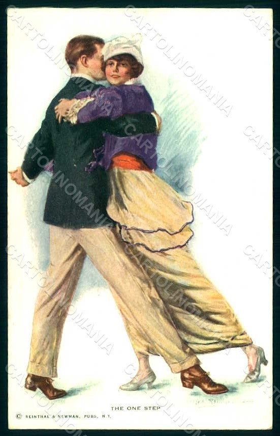Artist Signed Ralph L. Lady Couple Dance The One Step Reinthal 803 pc HR1483 – fronte