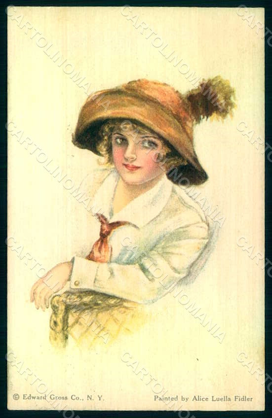 Artist Signed Fidler Alice Luella Glamour Fashion Lady Mode BKWI pc HR1511 – fronte