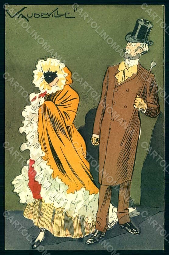 Artist Signed Lobes Riche Almery Opera Lady Vaudeville postcard HR1517 – fronte