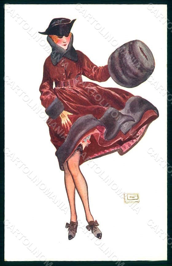 Artist Signed Leonnec Risque Lady Coups de Vent serie 13-65 pc HR1525 – fronte