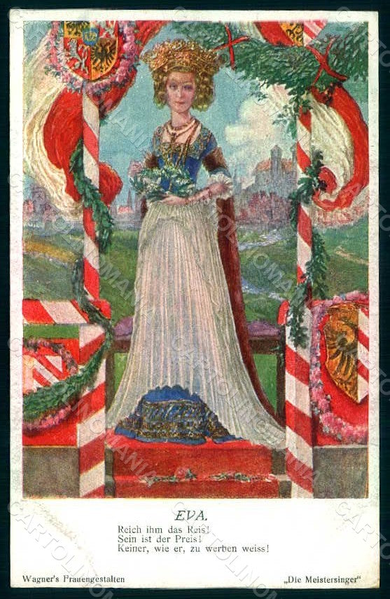 Artist Signed Lefler Eva Die Meistersinger Wagner Opera MM Vienne 1281 pc HR1527 – fronte