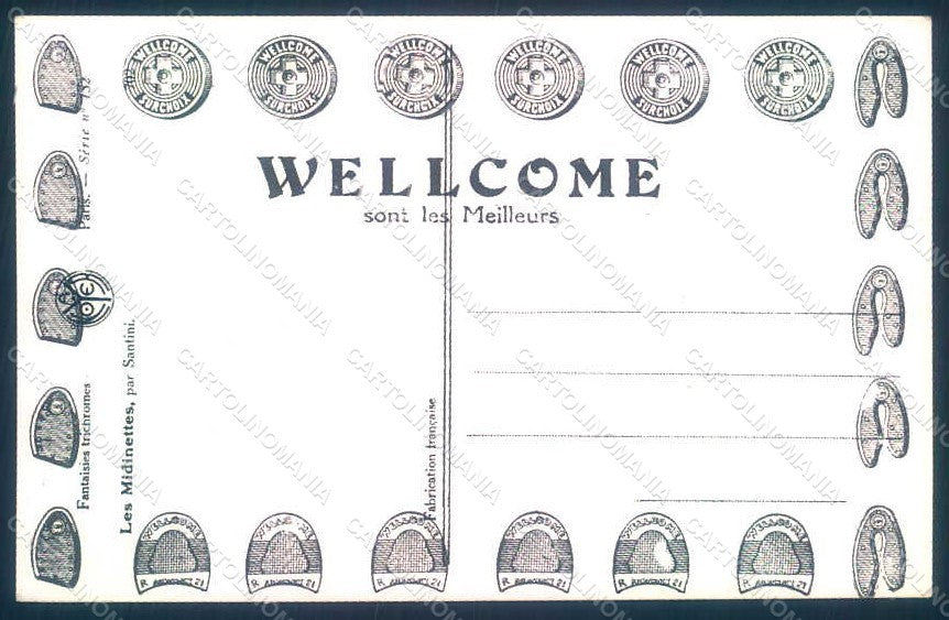 Artist Signed Santini Lady Les Midinettes serie 132 postcard HR1533 – retro
