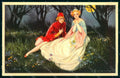 Artist Signed Colombo Lady Romantic Couple Moon serie 2079 postcard HR1540 – fronte