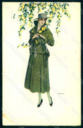 Artist Signed Bianchi Glamour Fashion Lady Mode serie 885-4 pc HR1566 – fronte