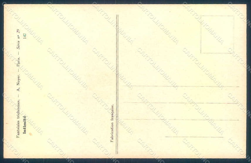 Artist Signed Sager X. Risque Lady Socks Intimité serie 29-147 postcard HR1570 – retro