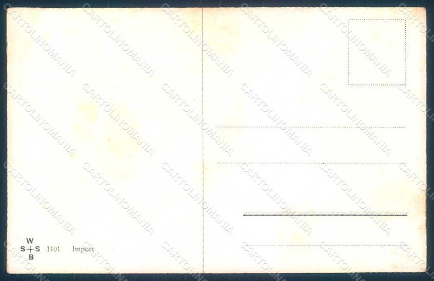 Artist Signed Usabal Lady Couple Dance WSSB 1101 postcard HR1579 – retro