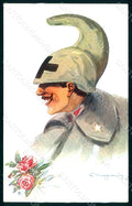 Artist Signed Muggiani Italian Patriotic WW1 Soldier Lancieri s. 762-4 pc HR1609 – fronte