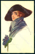Artist Signed Muggiani Glamour Fashion Lady Mode serie 102-4 postcard HR1616 – fronte