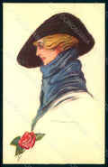 Artist Signed Muggiani Glamour Fashion Lady Mode serie 102-6 postcard HR1618 – fronte