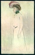 Artist Signed De Cidon F. Glamour Fashion Lady Mode postcard HR1638 – fronte