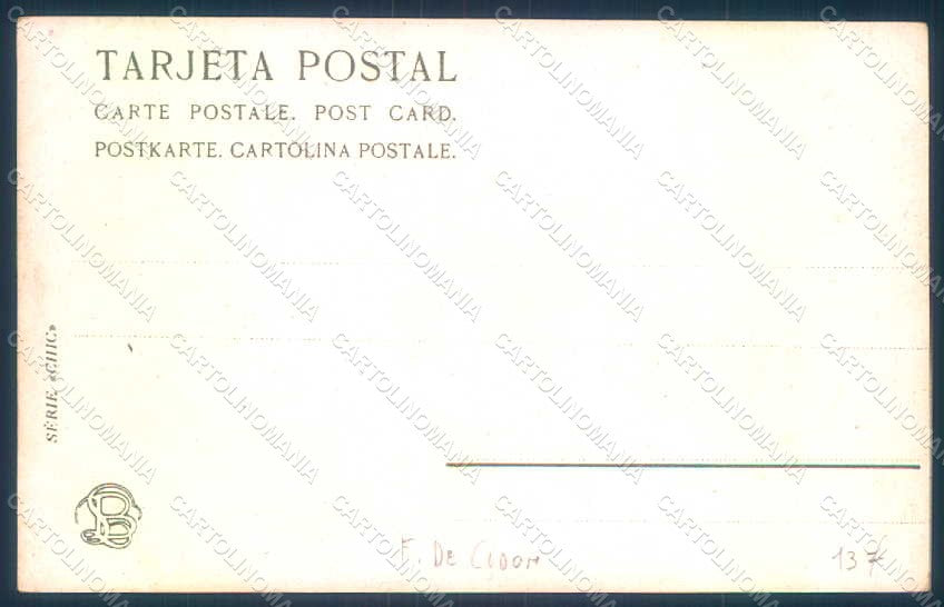 Artist Signed De Cidon F. Glamour Fashion Lady Mode postcard HR1638 – retro