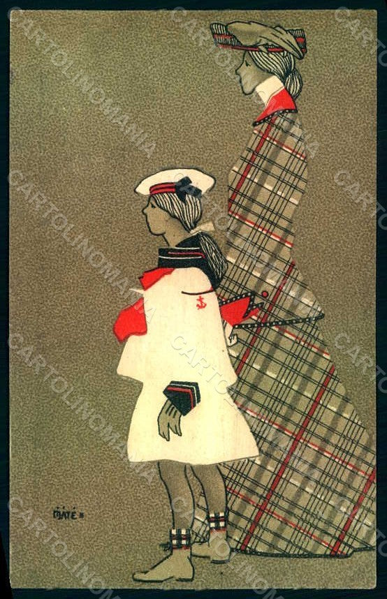 Artist Signed Maté H. Lady Girl serie 113 postcard HR1641 – fronte