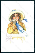Artist Signed Law Ludson Glamour Fashion Lady Mode serie 60-4 postcard HR1647 – fronte
