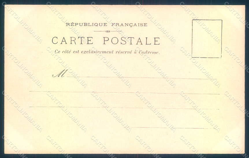 Artist Signed Lady France Le Berry Sheep Dog Art Nouveau postcard HR1663 – retro