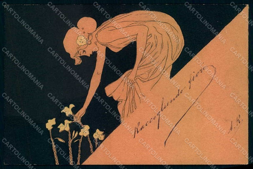 Artist Signed Kirchner R. Lady Ancient Greece J.4.a- 10 MMP postcard HR1678 – fronte
