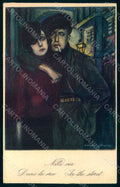 Artist Signed Nanni Lady Romantic Couple In the Street s. 449-1 postcard HR1701 – fronte