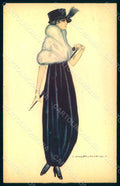 Artist Signed Nanni Glamour Fashion Lady Mode serie 340-3 postcard HR1715 – fronte