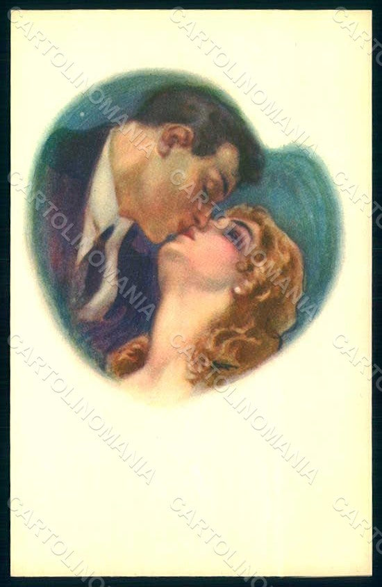 Artist Signed Metlicovitz Lady Romantic Couple serie 103-5 postcard HR1726 – fronte