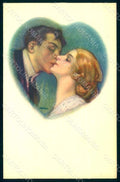Artist Signed Metlicovitz Lady Romantic Couple serie 103-6 postcard HR1727 – fronte