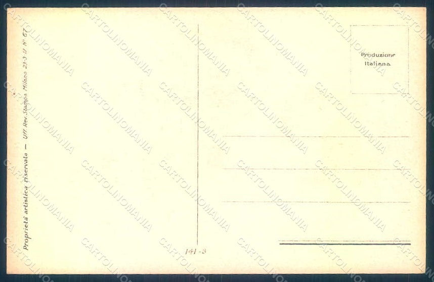 Artist Signed Metlicovitz Lady Flowers serie 141-3 postcard HR1730 – retro