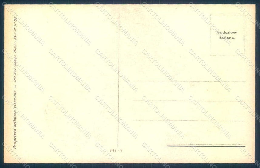 Artist Signed Metlicovitz Lady Flowers serie 141-4 postcard HR1731 – retro