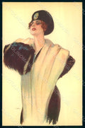 Artist Signed Metlicovitz Glamour Fashion Lady Mode serie 81-4 postcard HR1738 – fronte