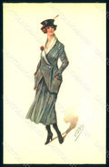 Artist Signed Cenni E. Glamour Fashion Lady Mode serie 927-5 postcard HR1763 – fronte