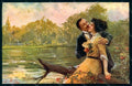 Artist Signed Marchisio Lady Romantic Couple serie 1021 postcard HR1764 – fronte
