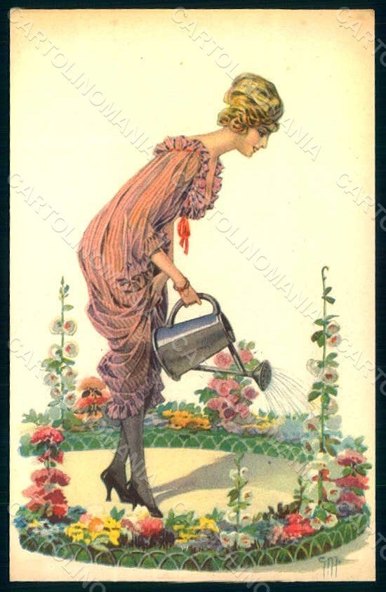 Artist Signed Malugani Glamour Fashion Lady Mode serie 74-6 postcard HR1776 – fronte